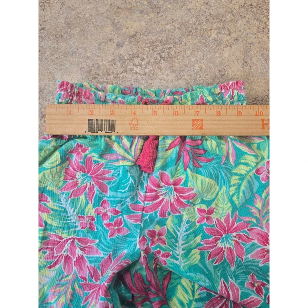 Tommy Bahama Girls 2-Piece Tropical Floral Set Smocked Top Wide Leg Pants S 5/6